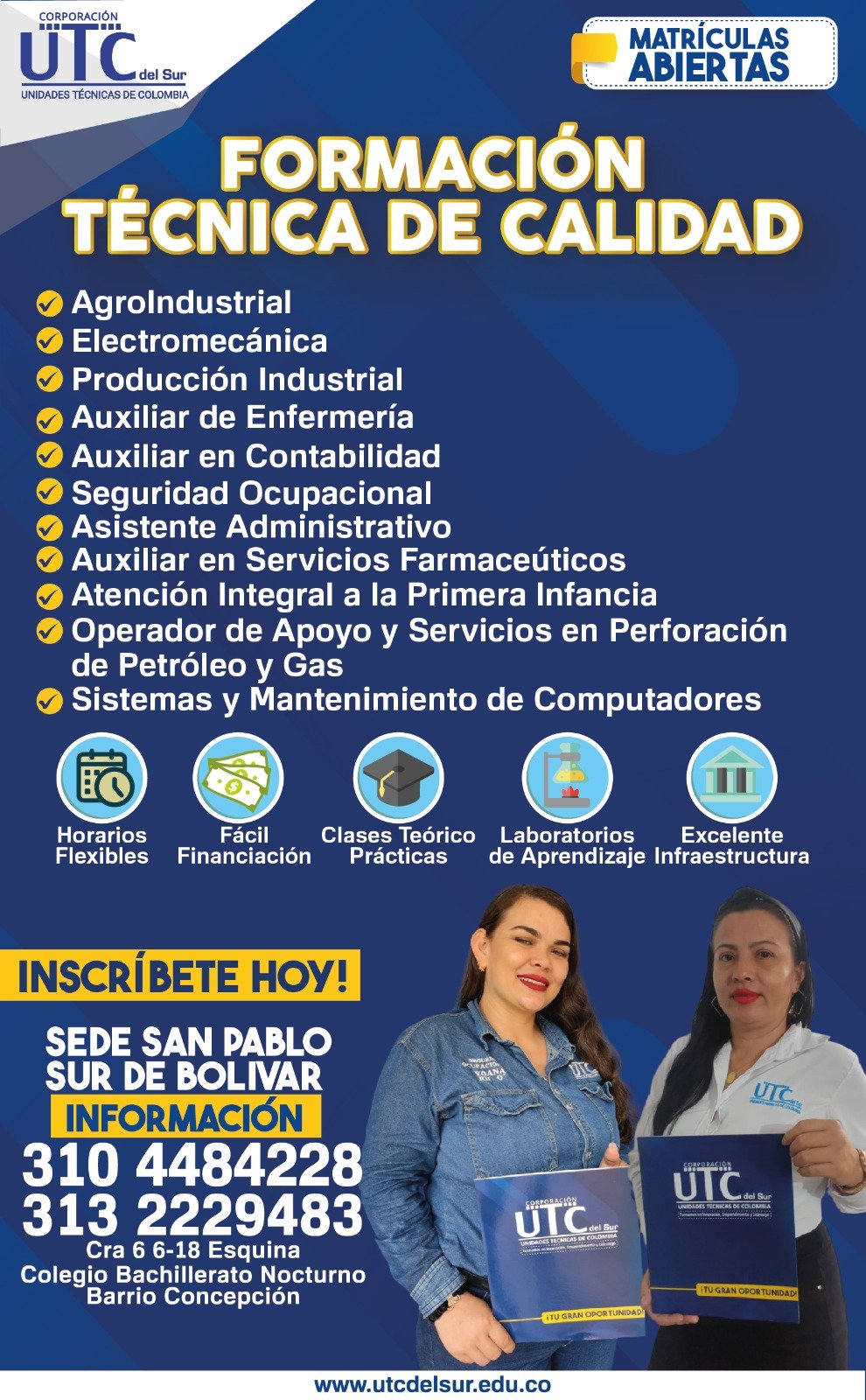  Tu futuro profesional comienza aquí, Unidades Técnicas de Colombia UTC